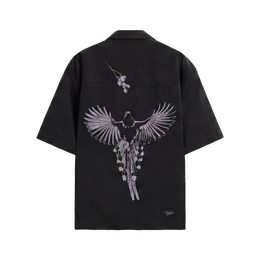 Void Obsidian Wings black Bowling Shirt