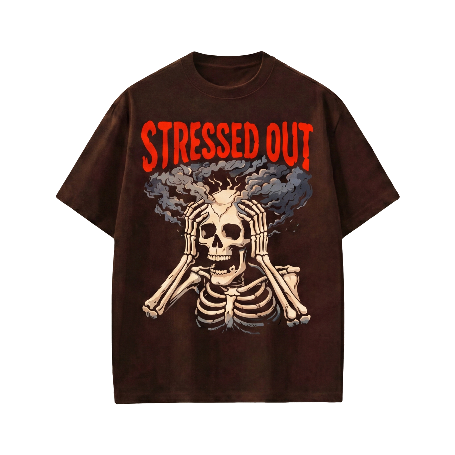 Voyd Stressed Out Brown T-shirt