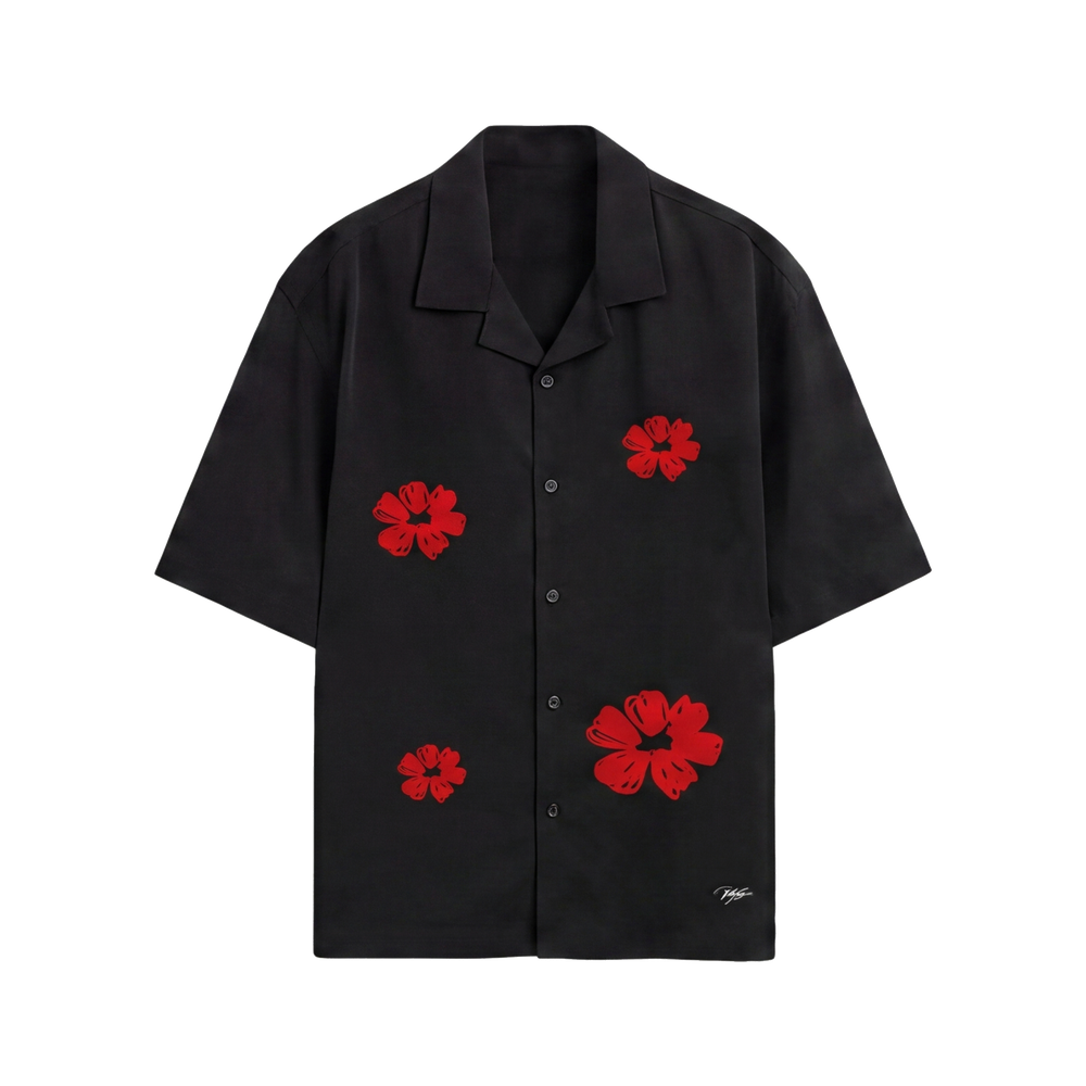 Void Elegy in Red Black Bowling Shirt