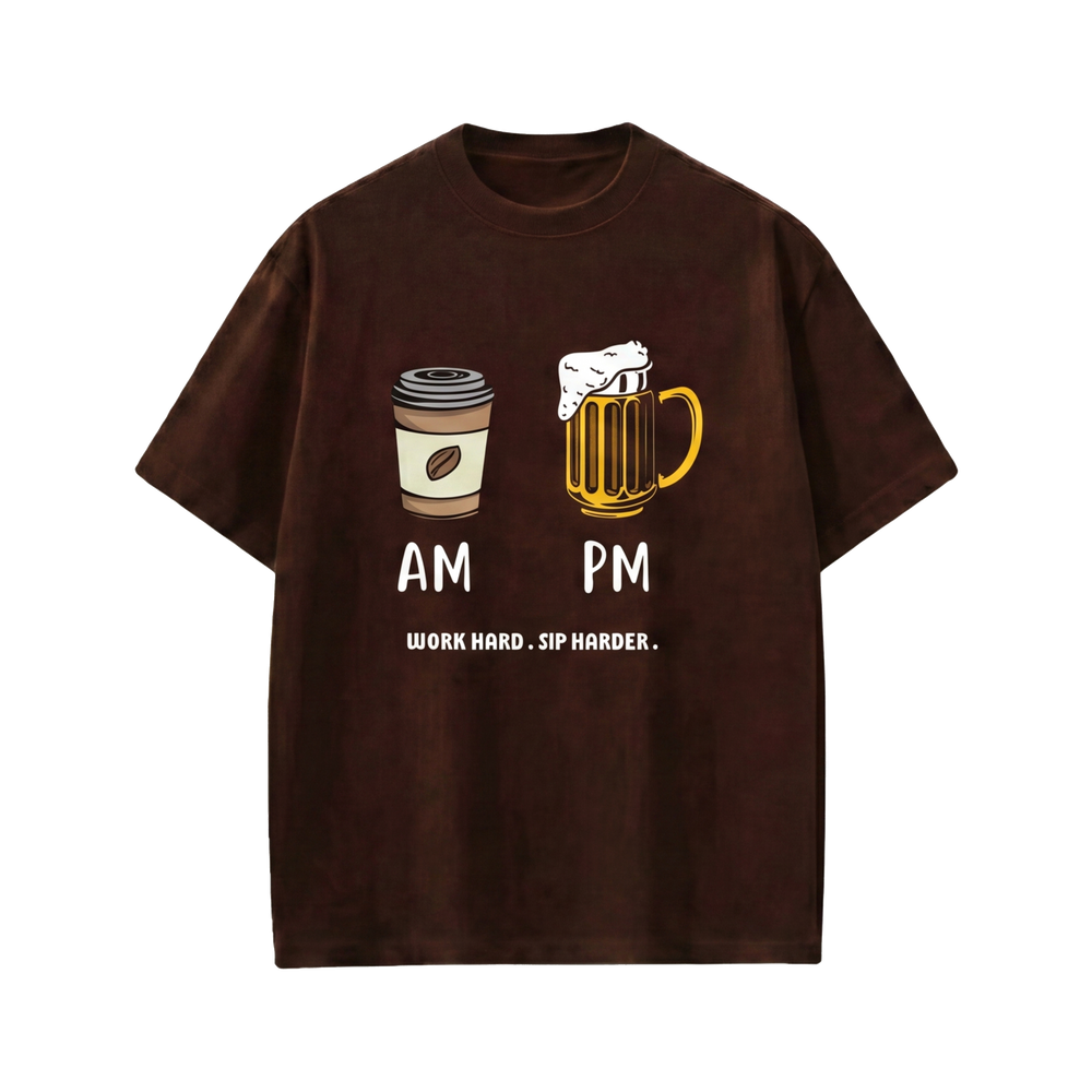 Voyd AM PM Routine Brown t-shirt