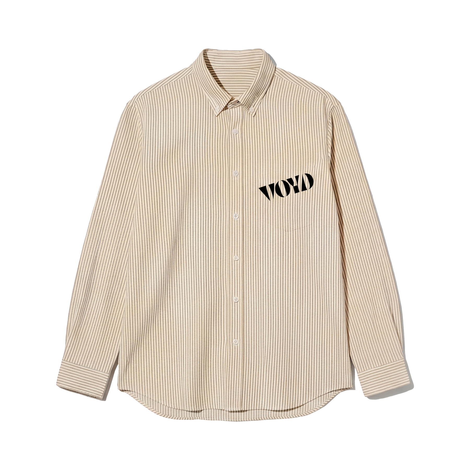 Voyd Be Weird Beige Stripe Shirt