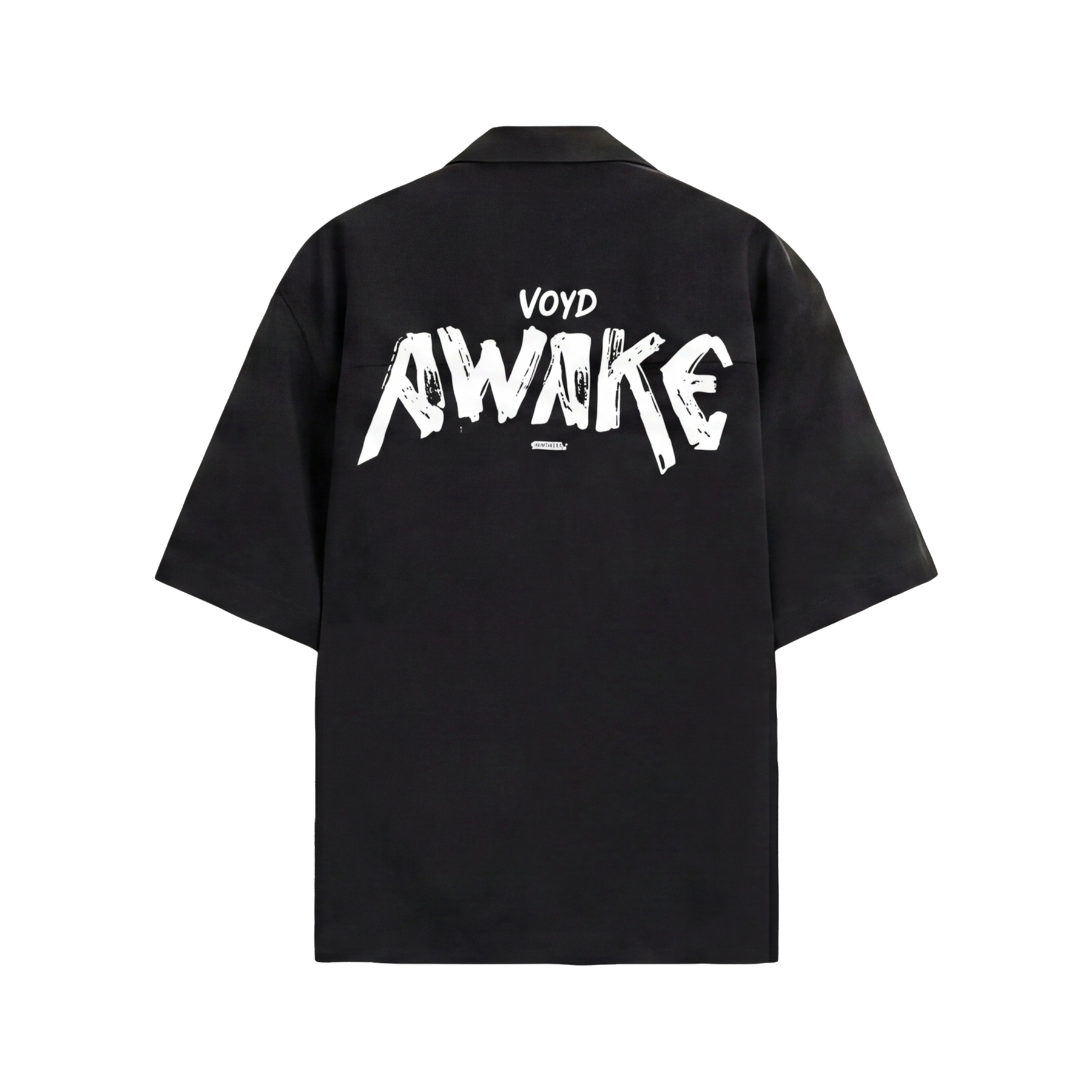 Void The Awake Pattern Black Bowling Shirt