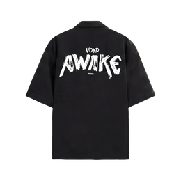 Void The Awake Pattern Black Bowling Shirt