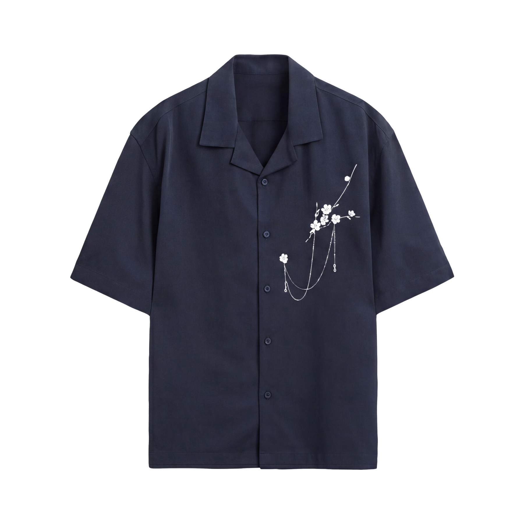Void Bloom Club Blue Bowling Shirt