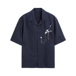 Void Bloom Club Blue Bowling Shirt