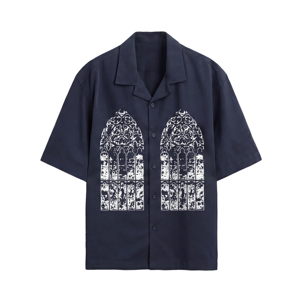 Void Silent Riot Blue Bowling Shirt
