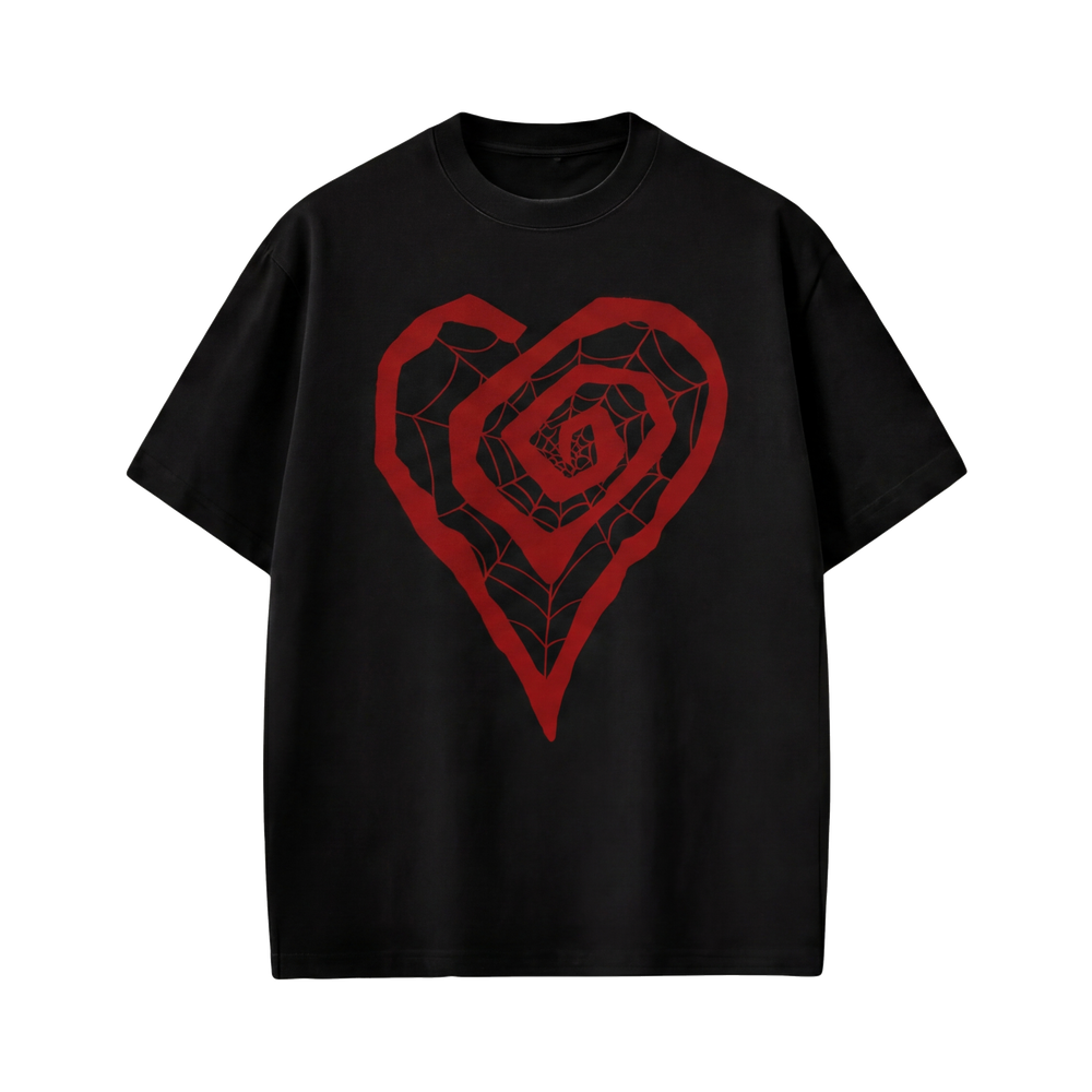 Voyd Red Spiral Black T-shirt
