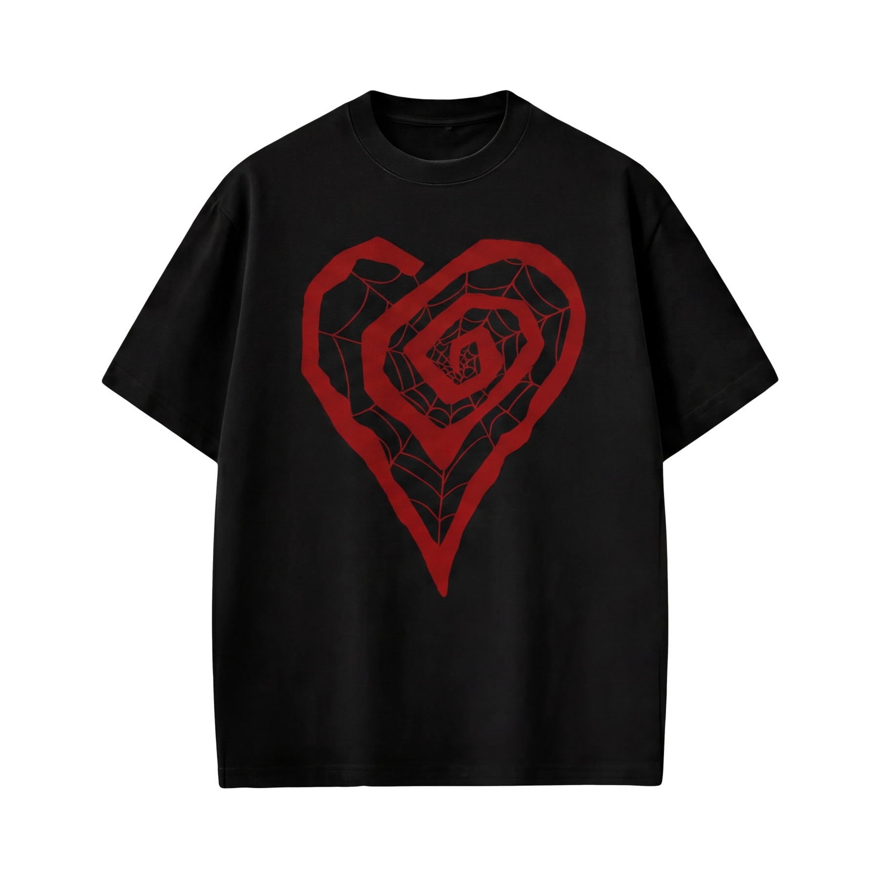 Voyd Red Spiral Black T-shirt