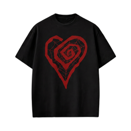 Voyd Red Spiral Black T-shirt