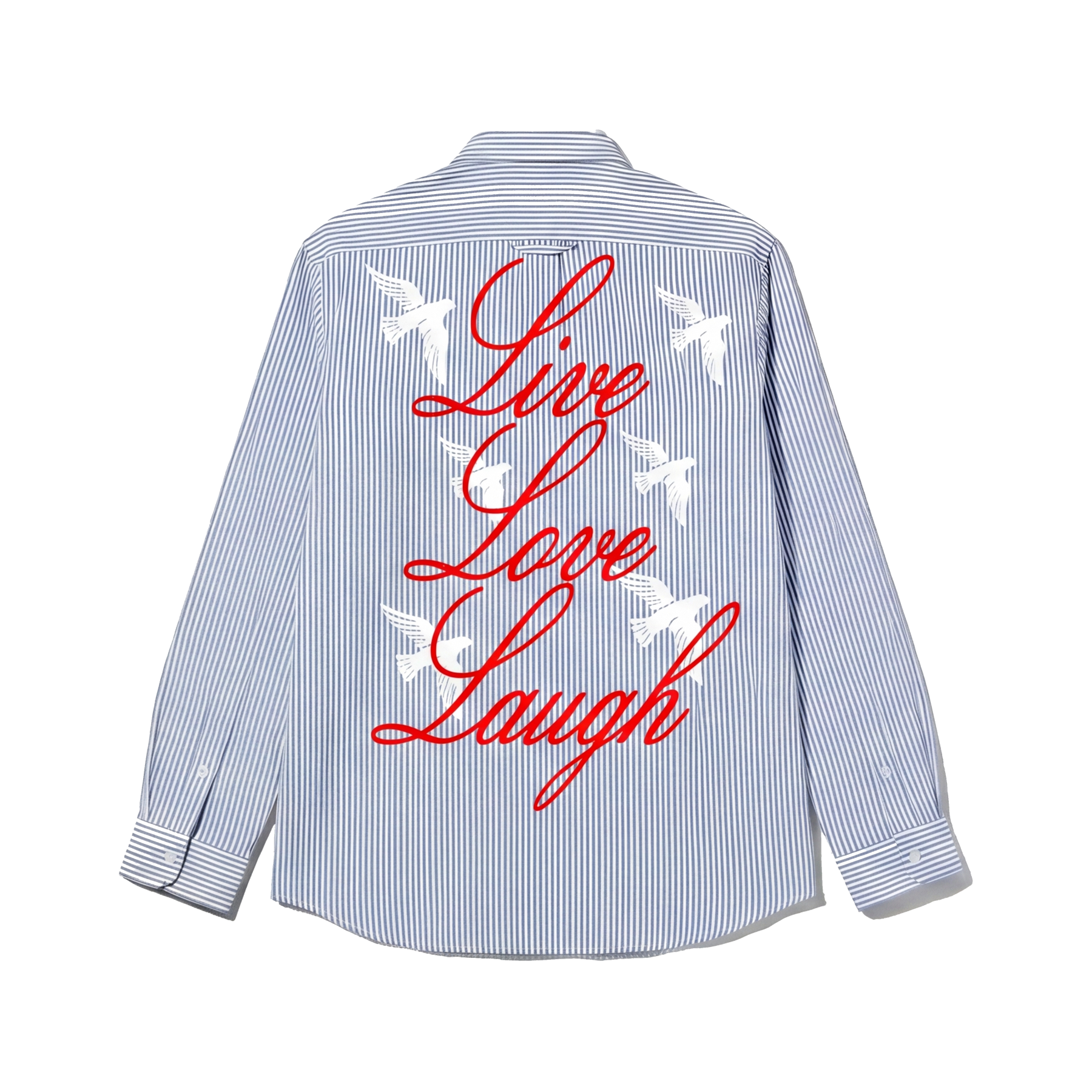 Voyd Love Laugh Blue Stripe Shirt