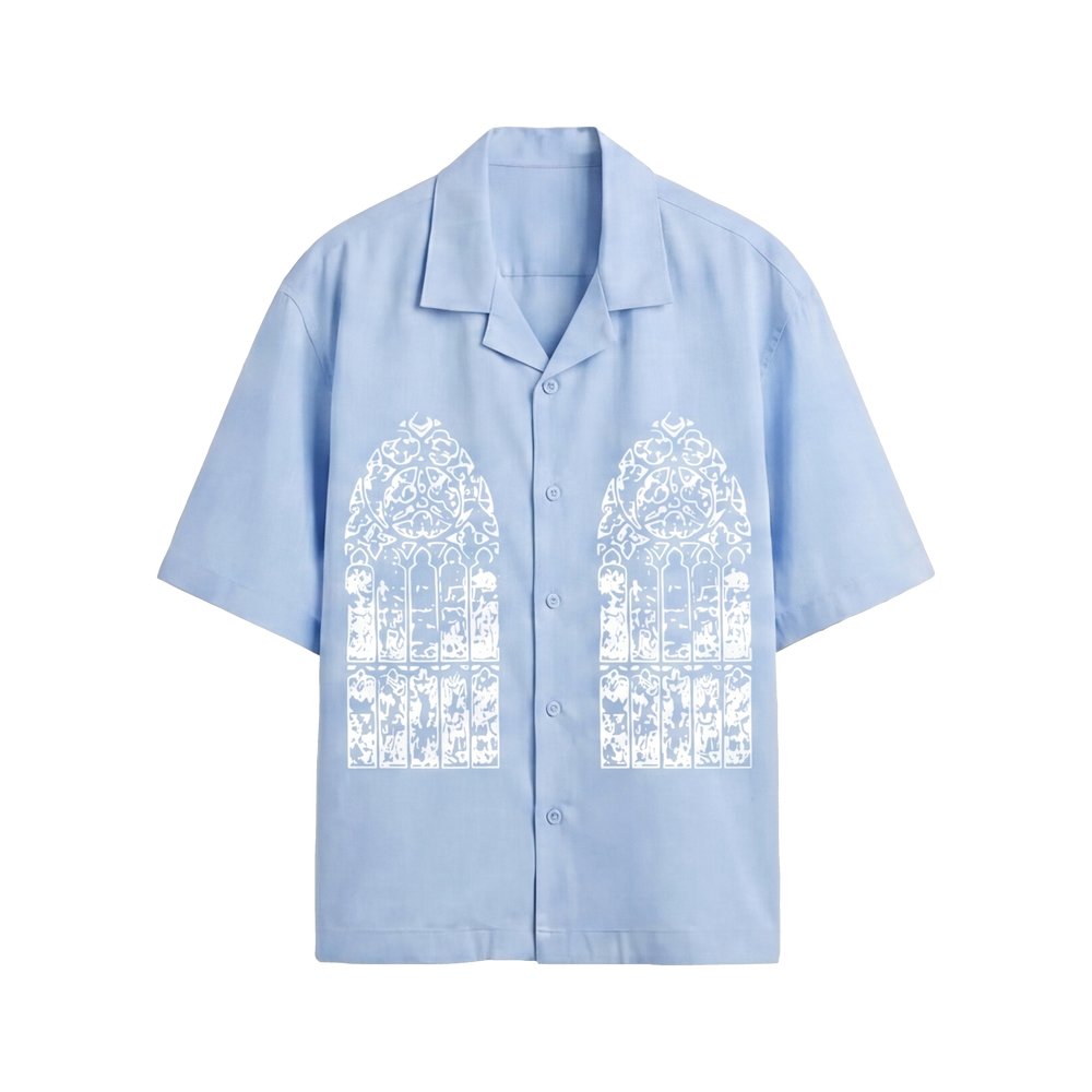 Void Silent Riot Ice Blue Bowling Shirt