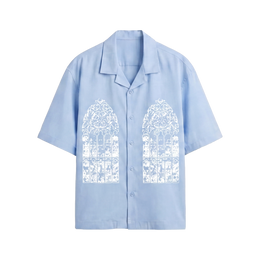 Void Silent Riot Ice Blue Bowling Shirt