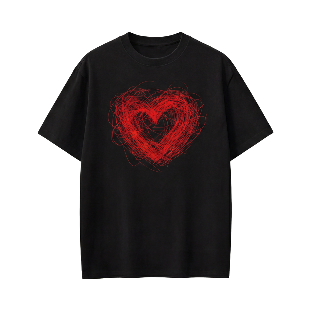 Voyd Heart in Static Black T-shirt