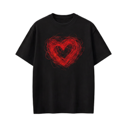 Voyd Heart in Static Black T-shirt