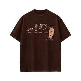 Voyd Skeleton Cheers Brown t-shirt