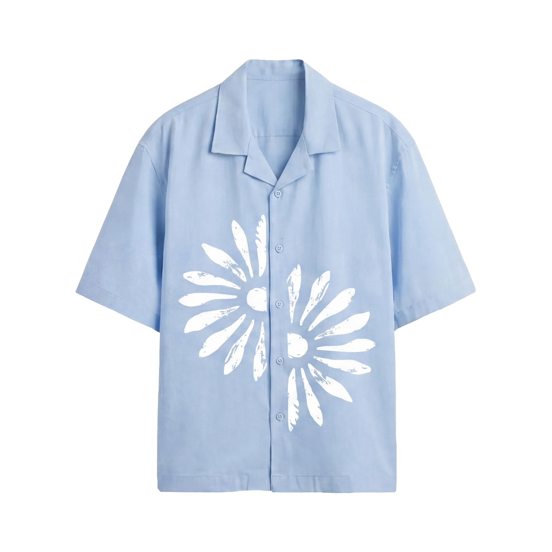 Void Petal Syndicate Ice Blue Bowling Shirt
