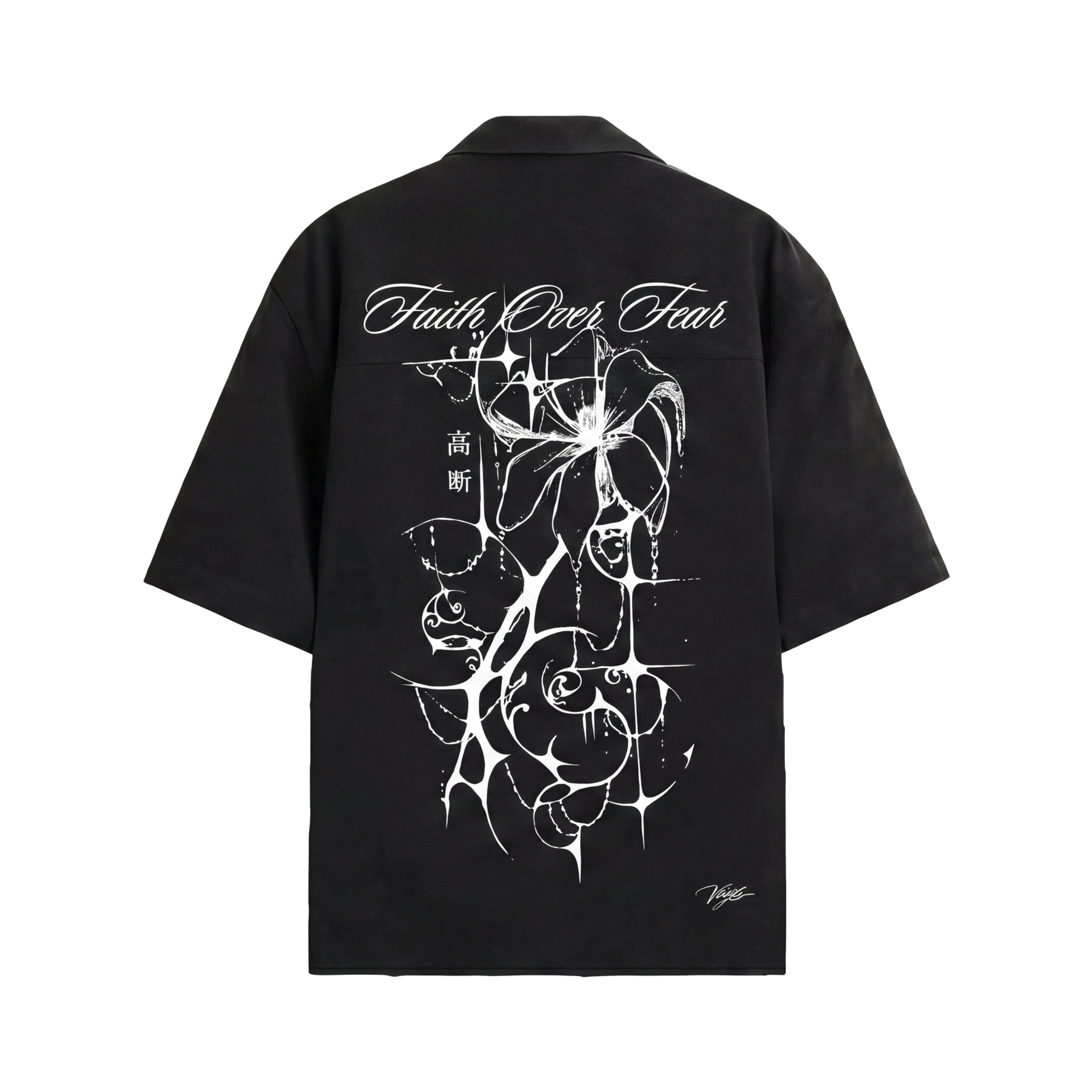 Void Bloom Club  Black Bowling Shirt
