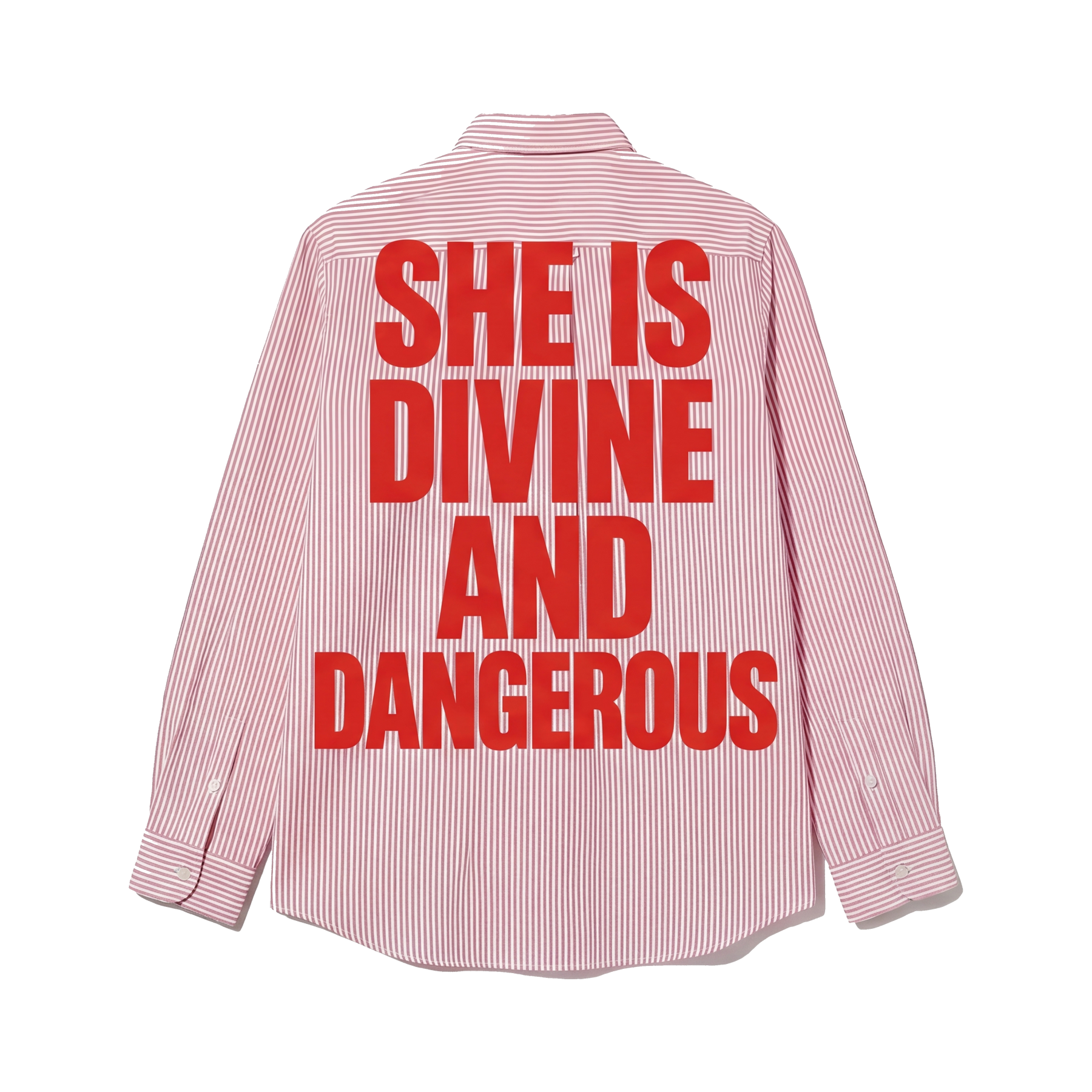 Voyd Divine and Dangerous Pink Stripe Shirt