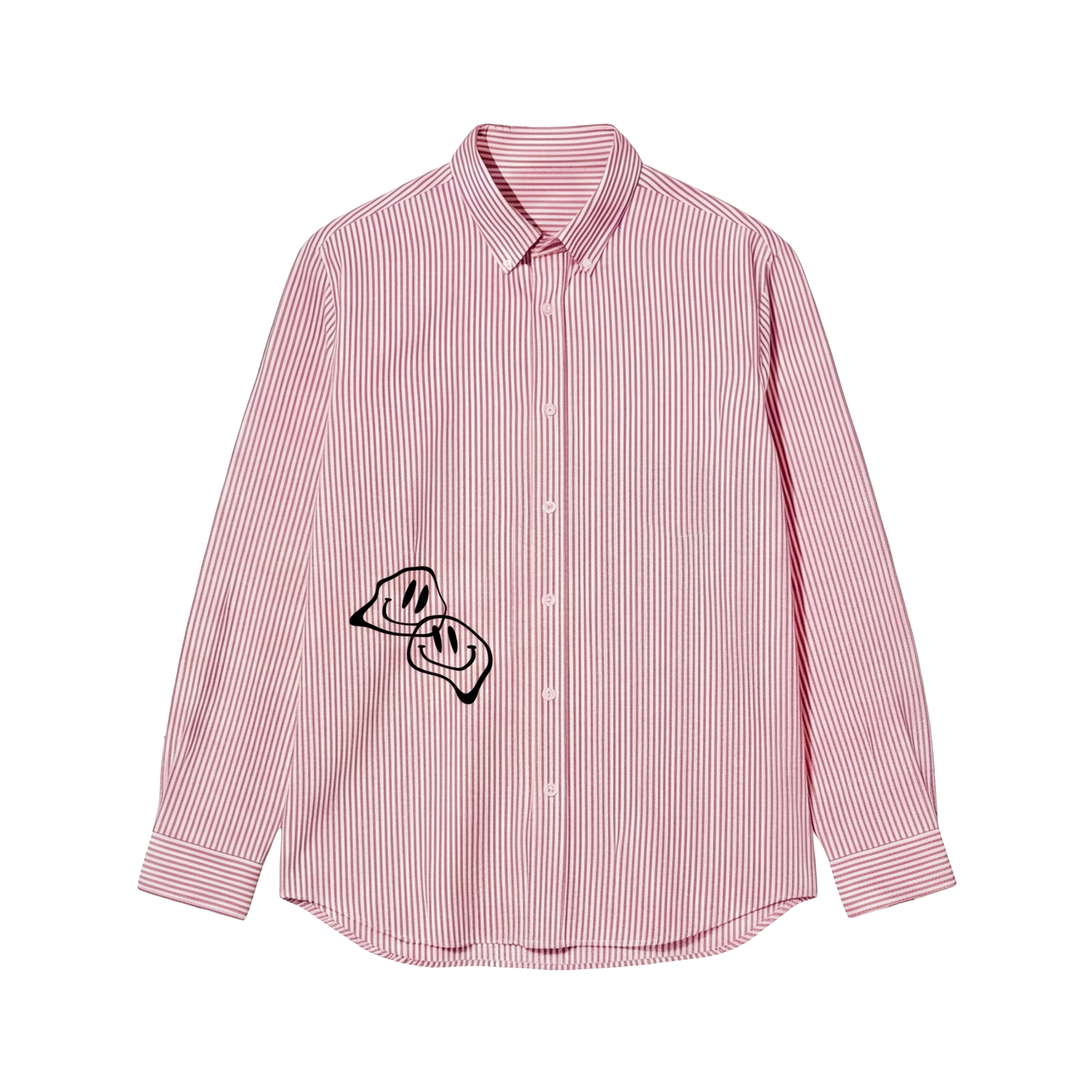 Voyd I don't get close Pink Stripe Shirt