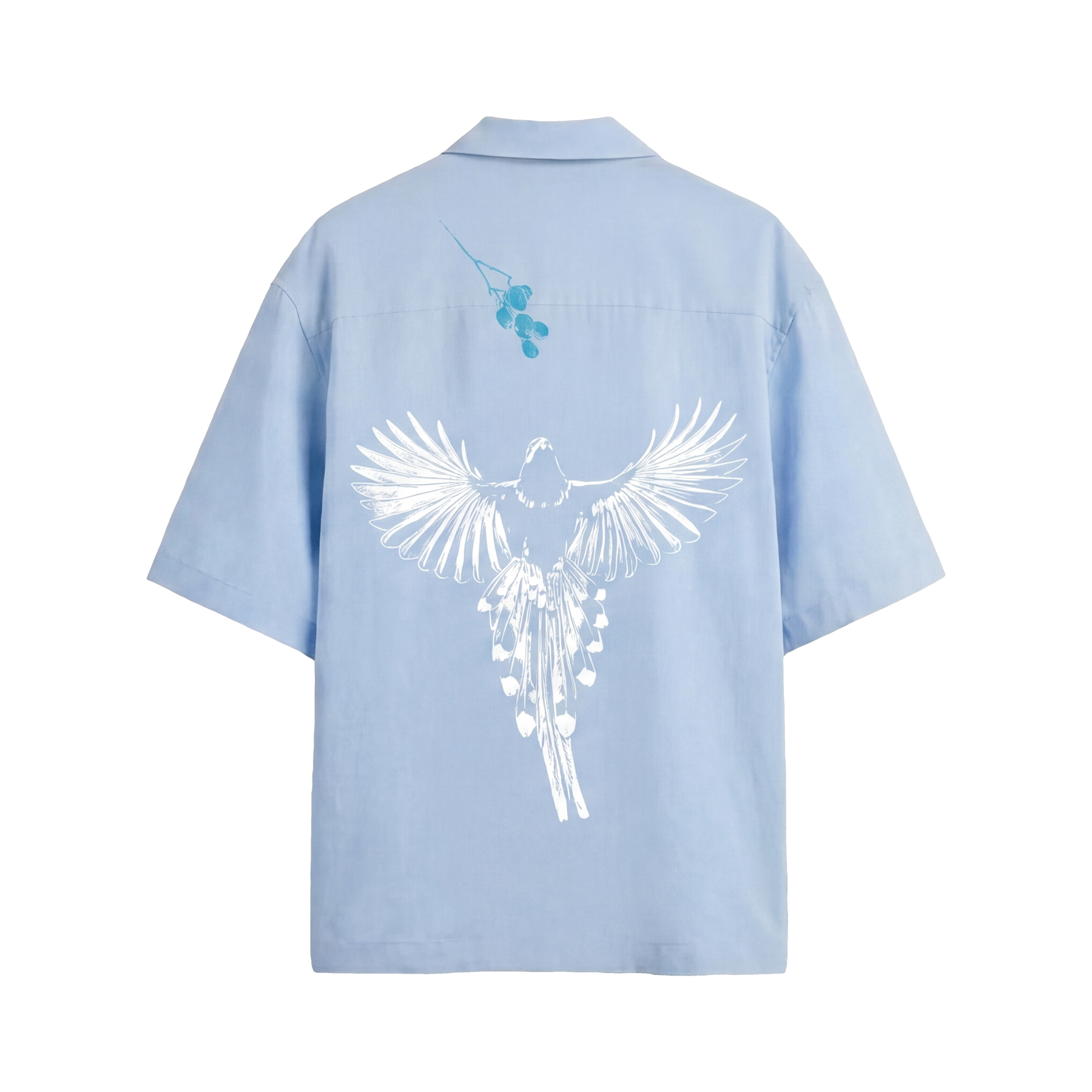 Void Obsidian Wings Ice Blue Bowling Shirt