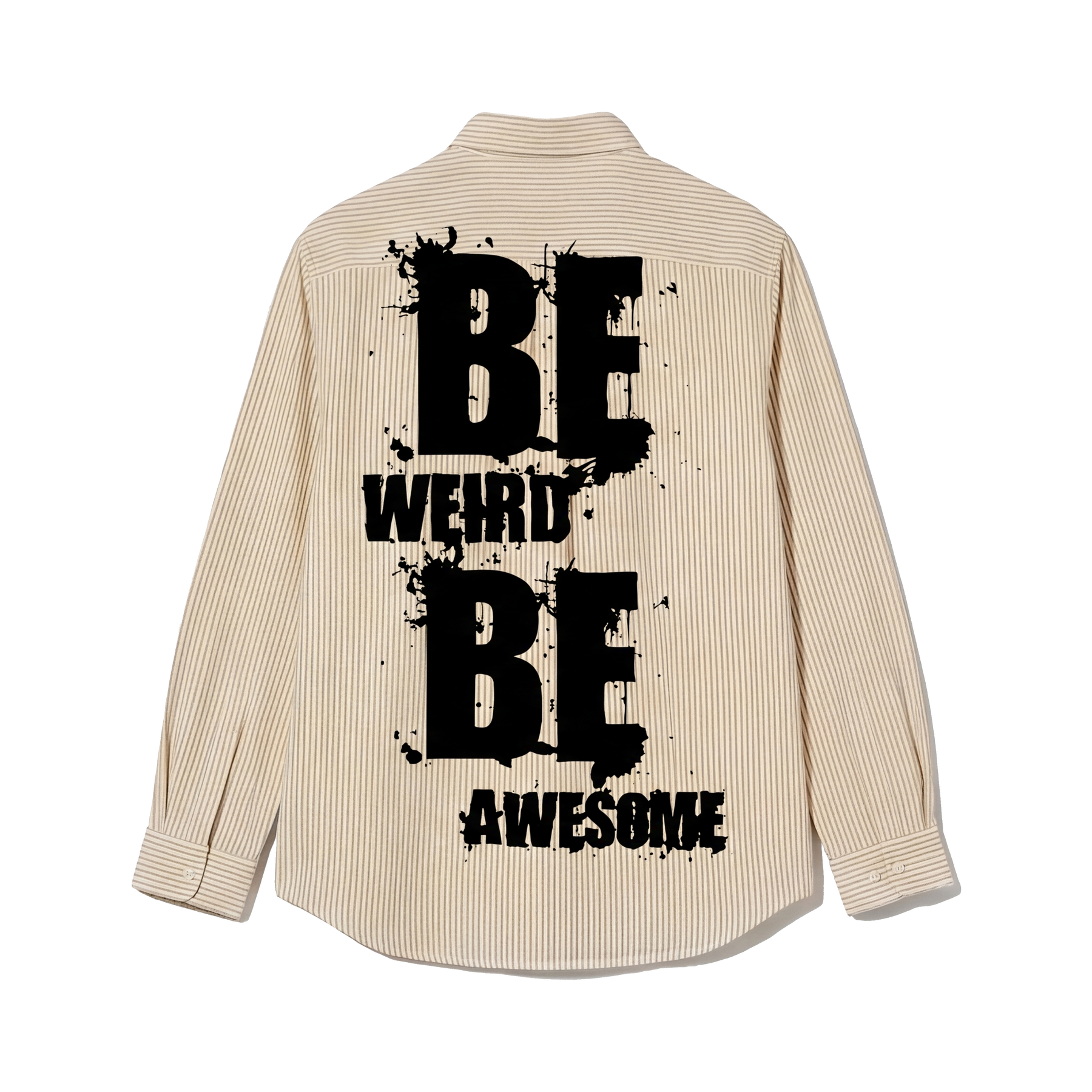 Voyd Be Weird Beige Stripe Shirt
