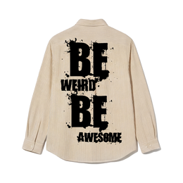 Voyd Be Weird Beige Stripe Shirt