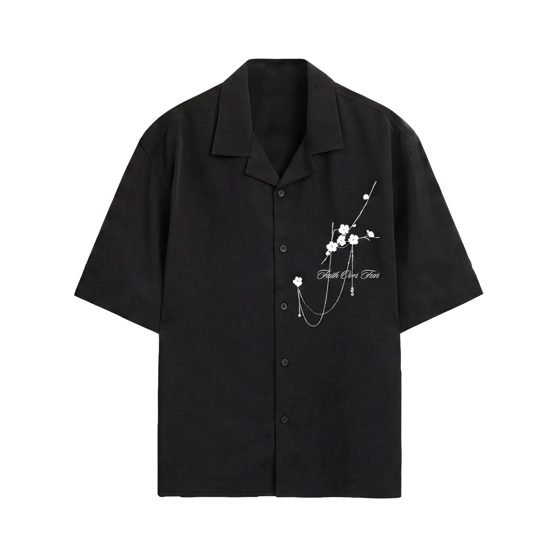 Void Bloom Club  Black Bowling Shirt