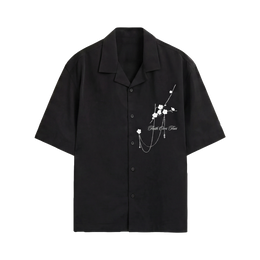 Void Bloom Club  Black Bowling Shirt