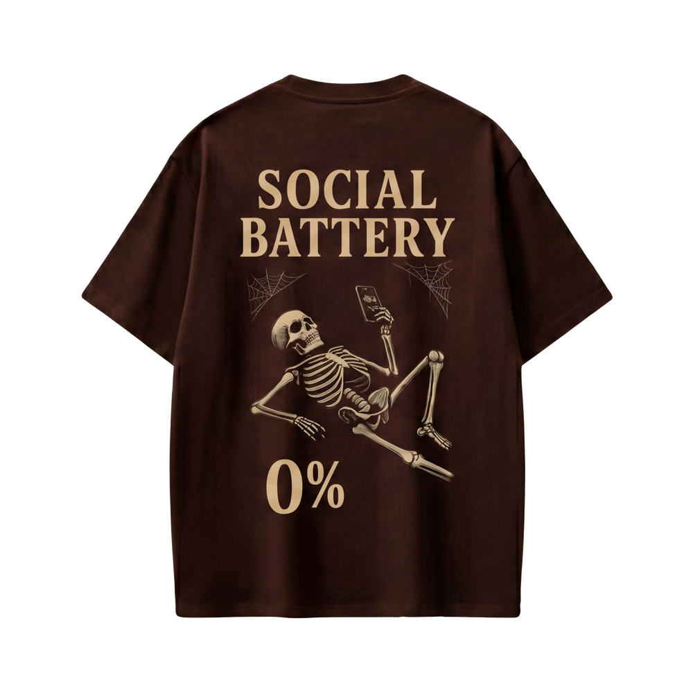 Voyd Social Battery Brown t-shirt