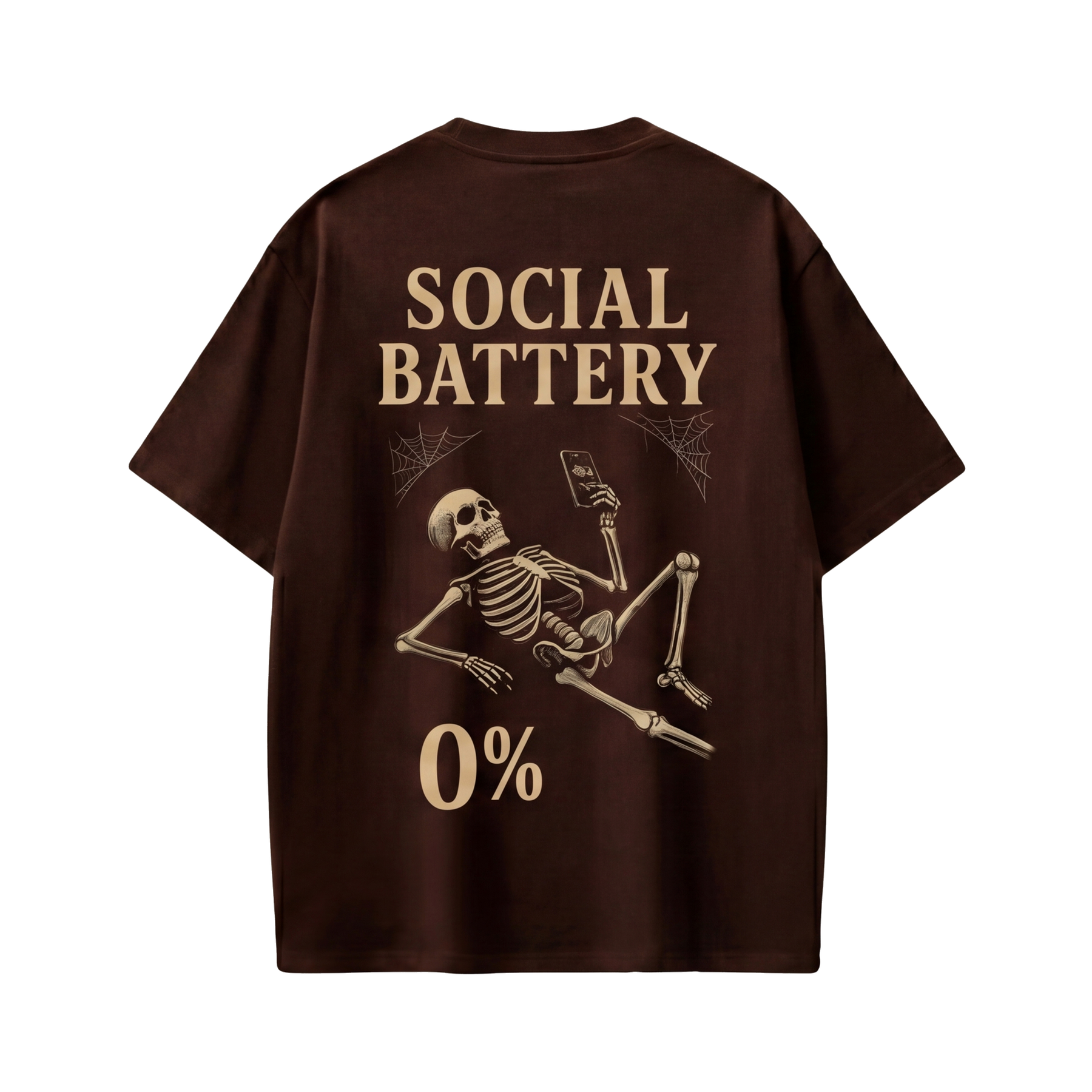Voyd Social Battery Brown t-shirt