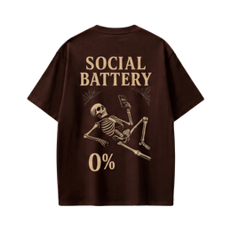 Voyd Social Battery Brown t-shirt