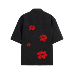 Void Elegy in Red Black Bowling Shirt