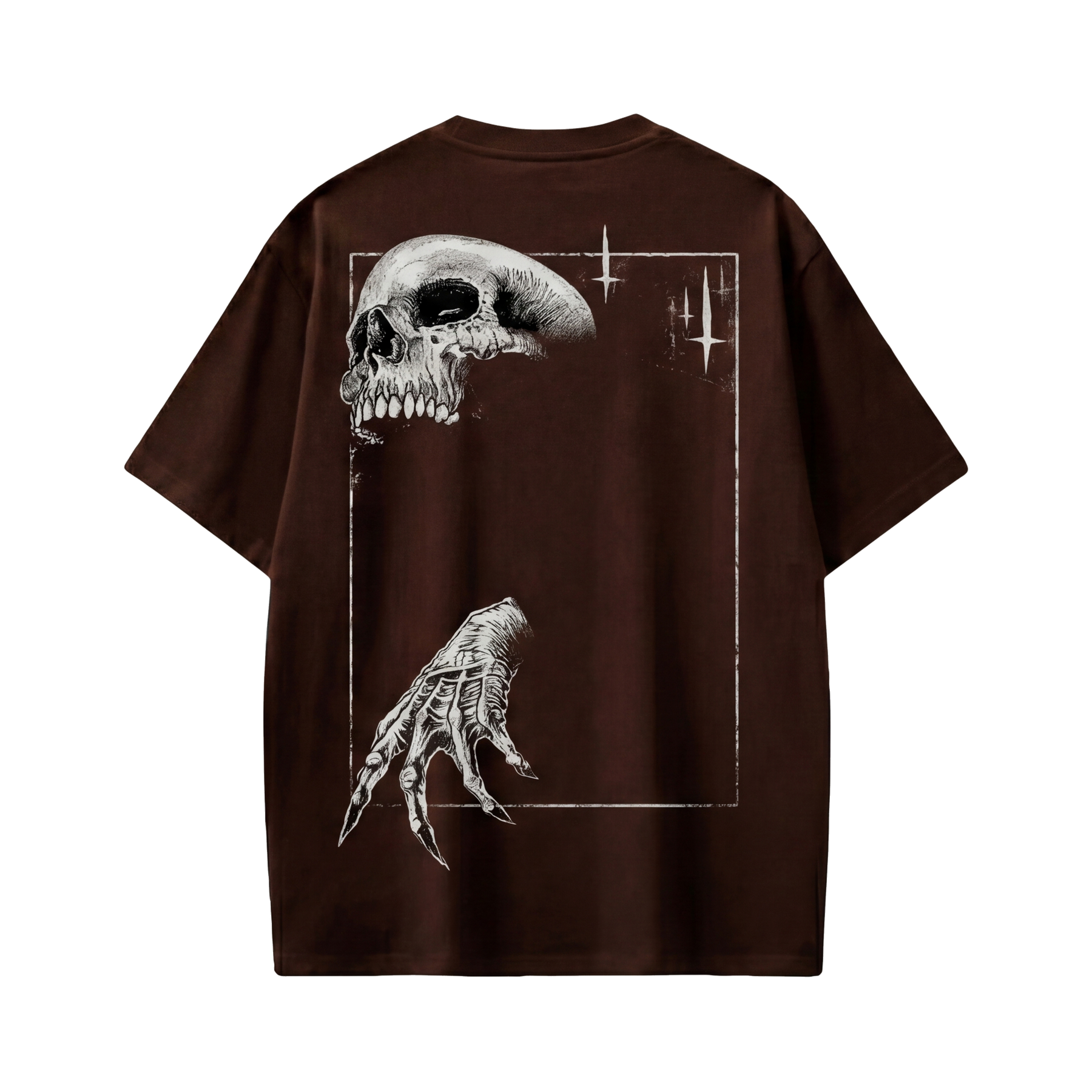 Voyd Skull Syndicate Brown T-shirt