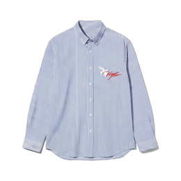 Voyd Love Laugh Blue Stripe Shirt