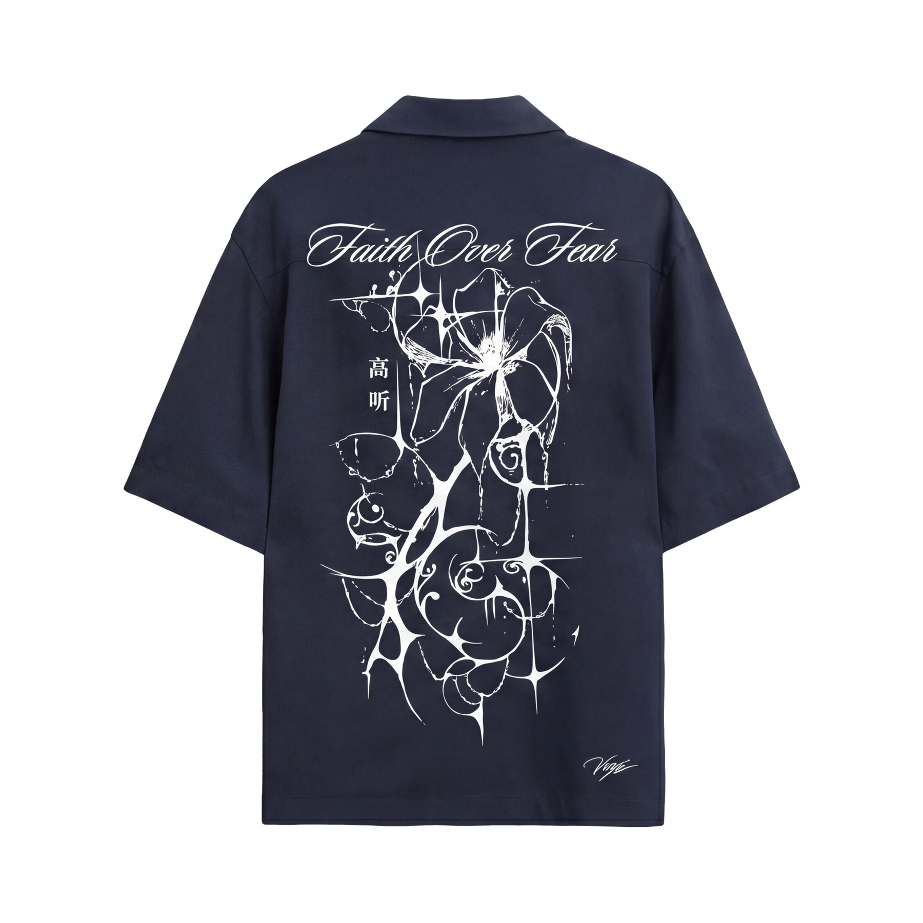 Void Bloom Club Blue Bowling Shirt