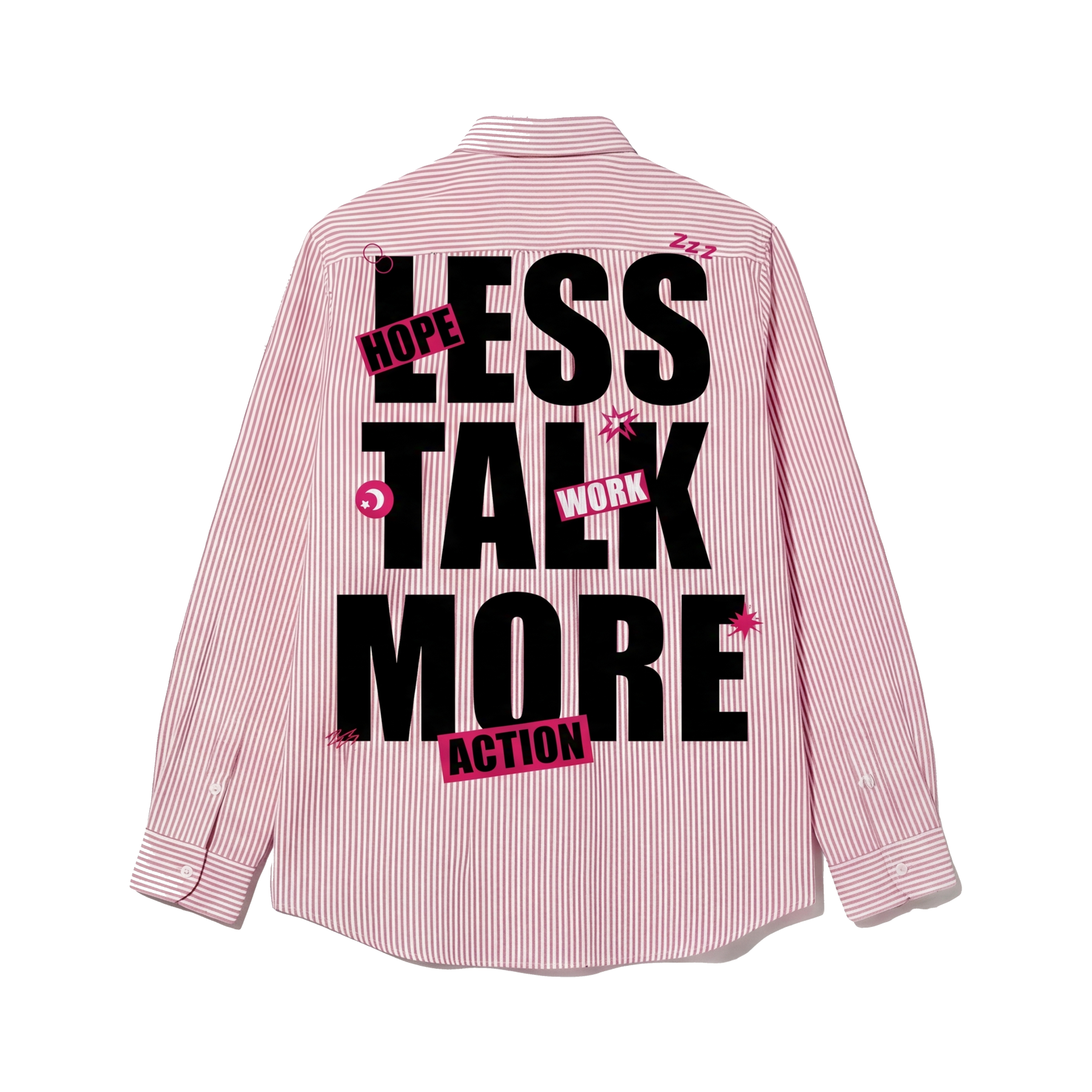 Voyd Less Talk Pink Stripe Shirt