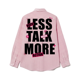 Voyd Less Talk Pink Stripe Shirt