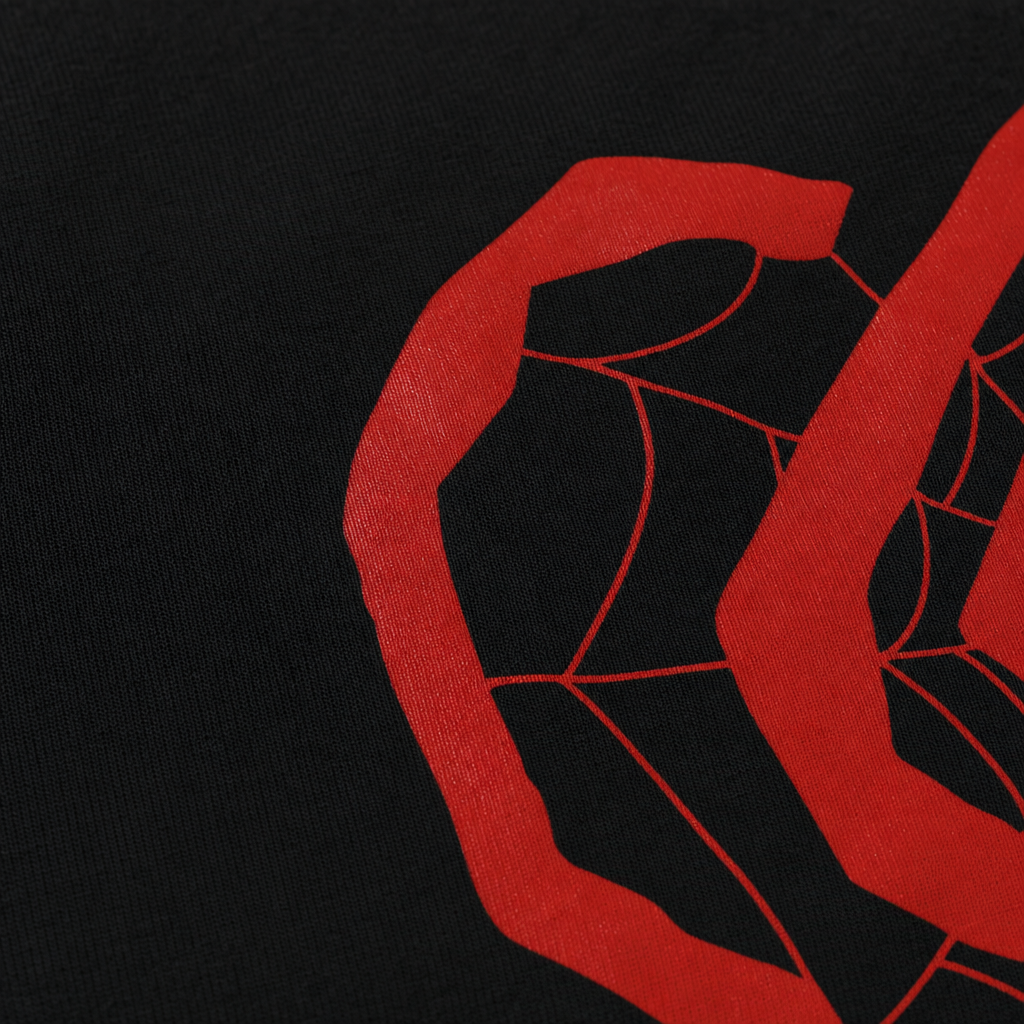 Voyd Red Spiral Black T-shirt