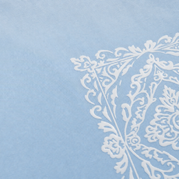 Void Ritual Print Ice Blue Bowling Shirt