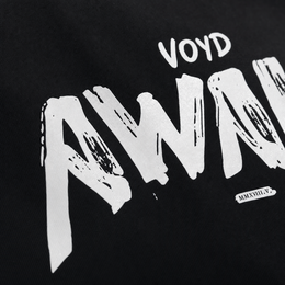 Void The Awake Pattern Black Bowling Shirt
