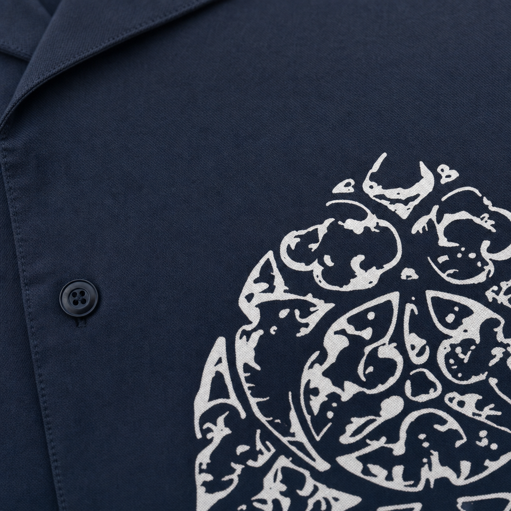 Void Silent Riot Blue Bowling Shirt