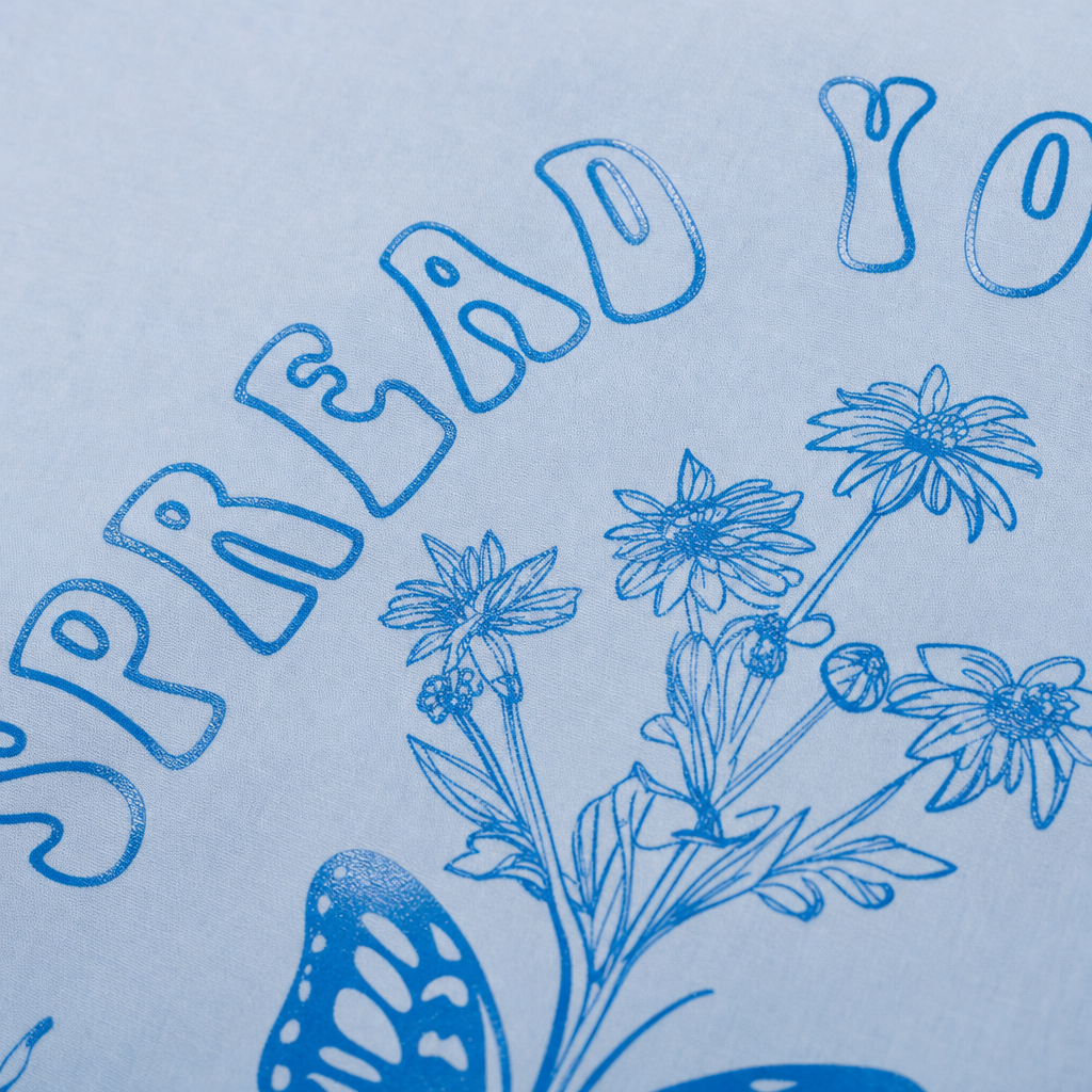 Void Blue Butterfly Ice Blue Bowling Shirt