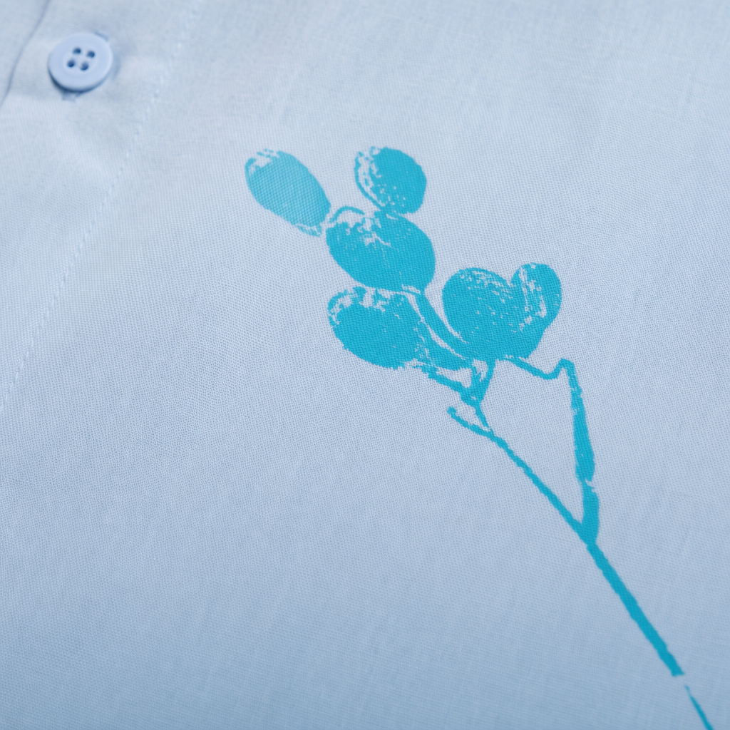 Void Obsidian Wings Ice Blue Bowling Shirt