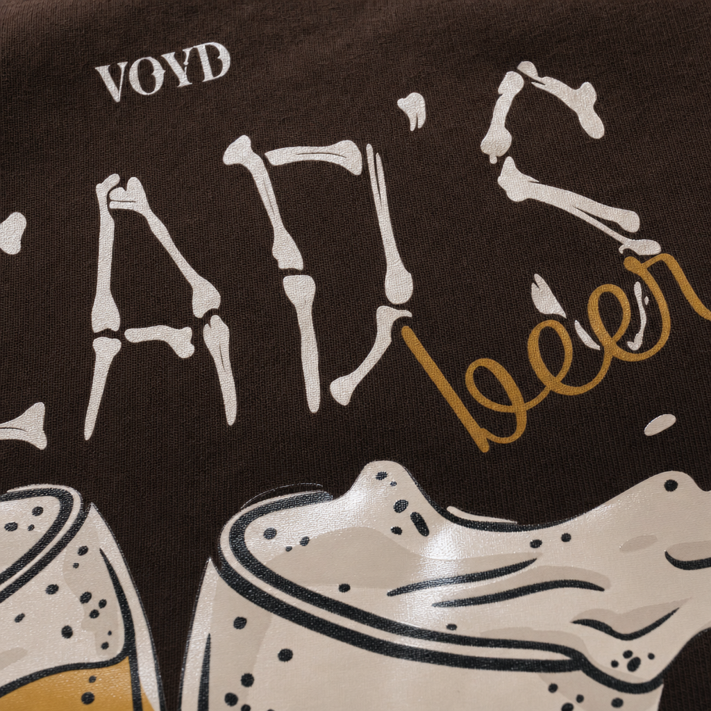 Voyd Dead But Vibing Brown t-shirt