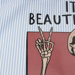 Voyd it's a Beautiful Day Blue Stripe Shirt