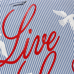 Voyd Love Laugh Blue Stripe Shirt